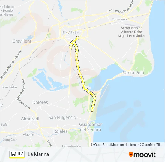 R7 Bus Line Map