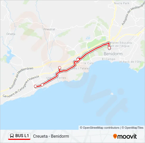 BUS L1  Line Map