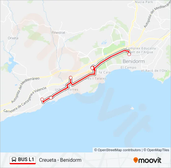 BUS L1  Line Map