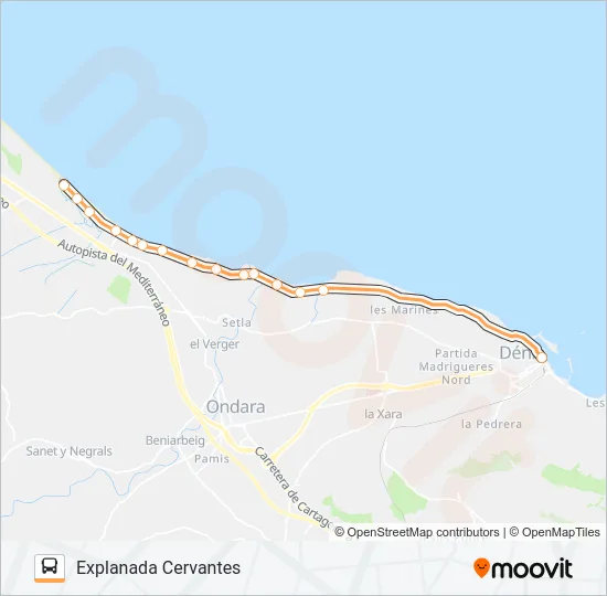 COSTACALMA Bus Line Map