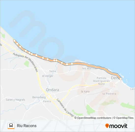 COSTACALMA Bus Line Map