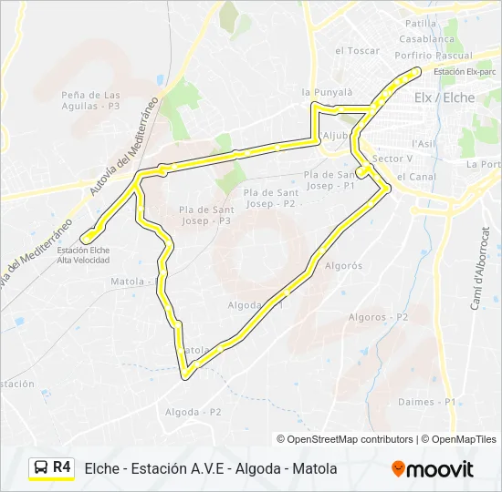R4 Bus Line Map