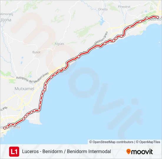 L1 Light Rail Line Map