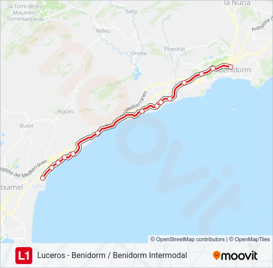 L1 Light Rail Line Map