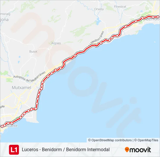L1 Light Rail Line Map
