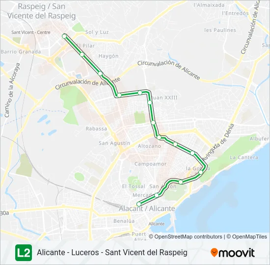 L2 Light Rail Line Map