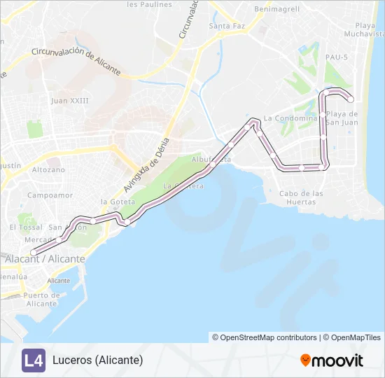 L4 Light Rail Line Map