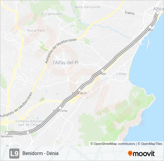 L9 Light Rail Line Map