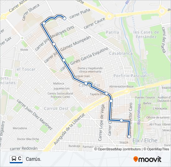 C bus Line Map