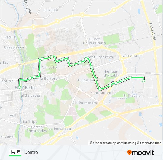 F bus Line Map