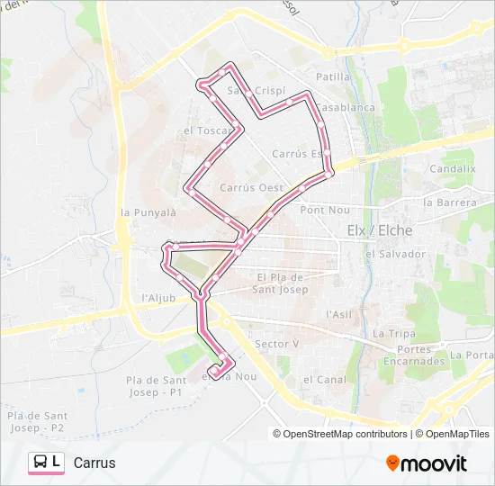L Bus Line Map