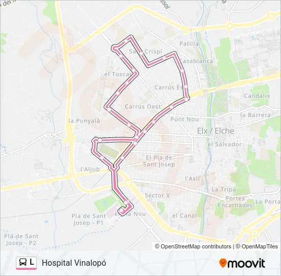 L Bus Line Map