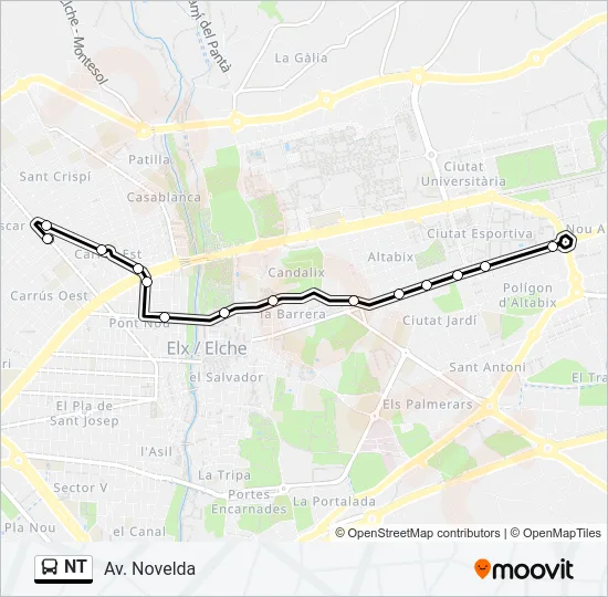 NT Bus Line Map