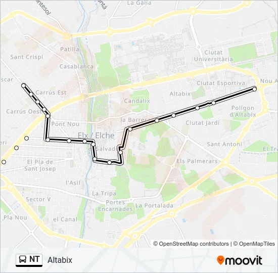 NT Bus Line Map
