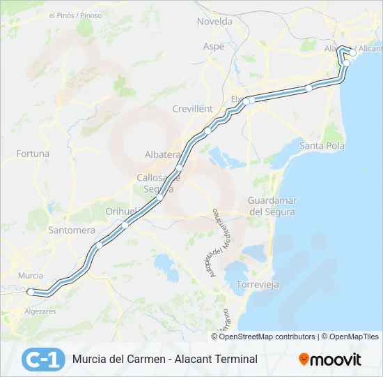 C1 Train Line Map
