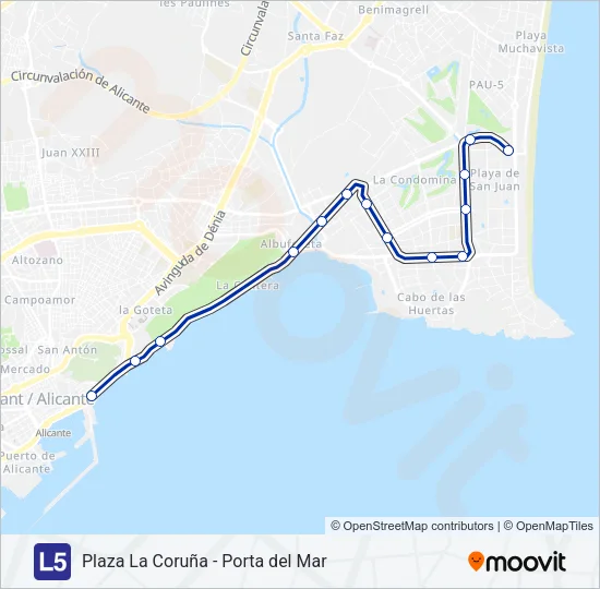 L5 Light Rail Line Map