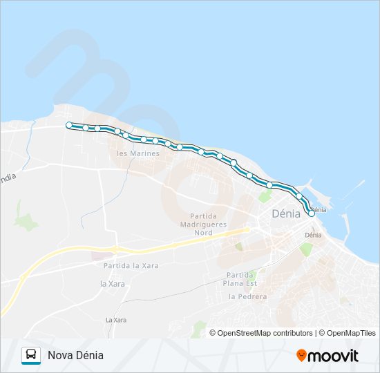 Mapa de LASMARINAS de autobús