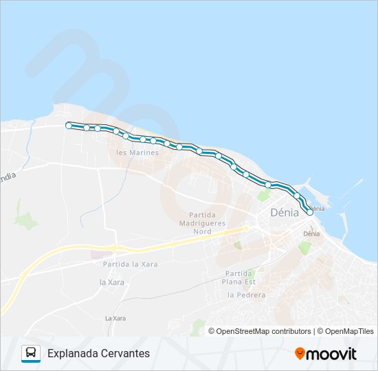 Mapa de LASMARINAS de autobús