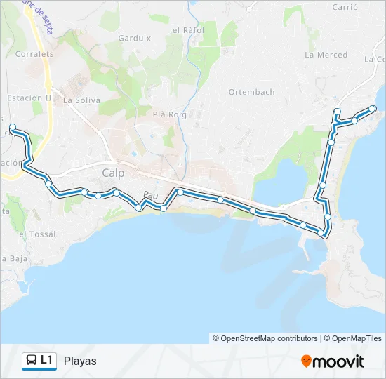 L1 Bus Line Map