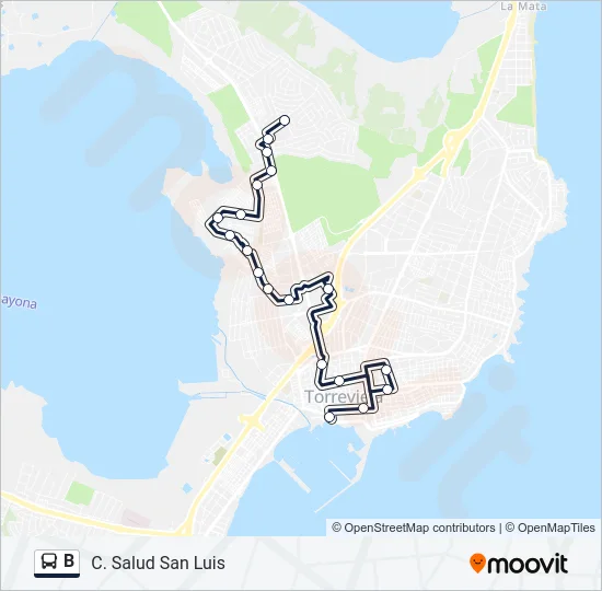 B Bus Line Map