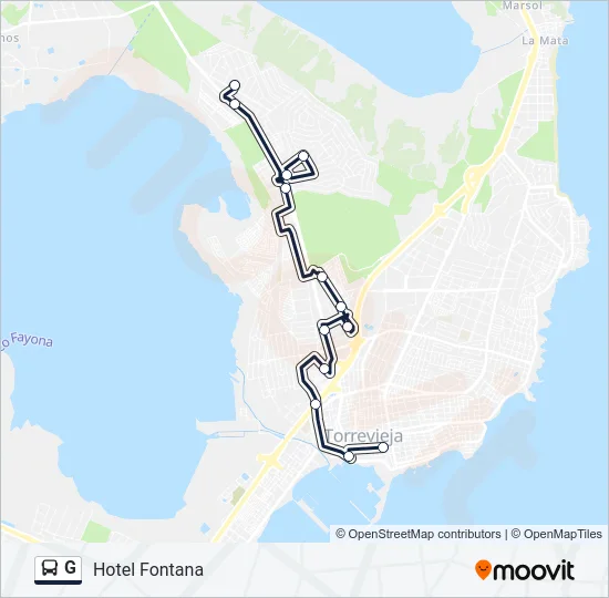 G Bus Line Map