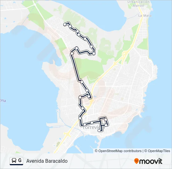 G Bus Line Map