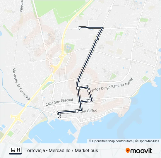 H Bus Line Map
