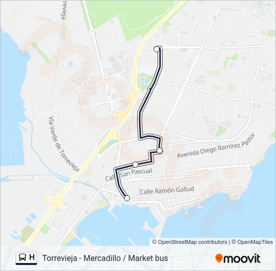 H Bus Line Map