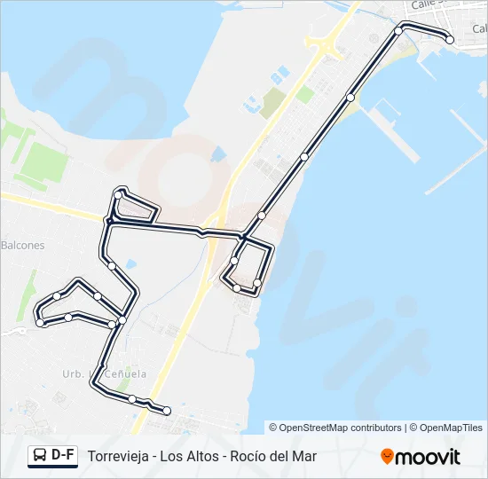 D-F Bus Line Map