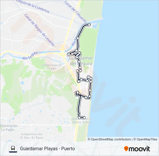 GUARDAMAR DEL SEGURA Bus Line Map