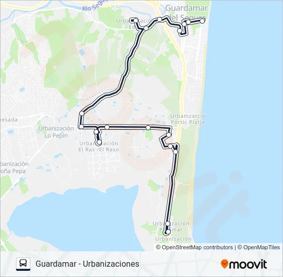 GUARDAMAR DEL SEGURA Bus Line Map