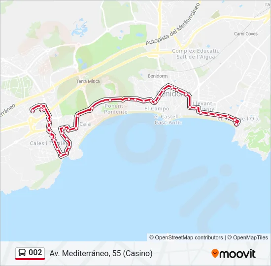 002 Bus Line Map