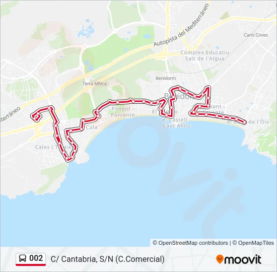 002 Bus Line Map
