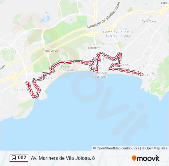 002 Bus Line Map
