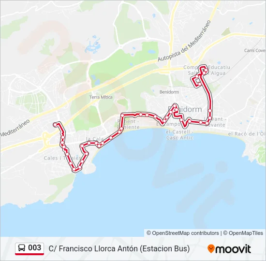 003 Bus Line Map