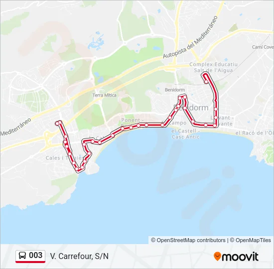 003 Bus Line Map