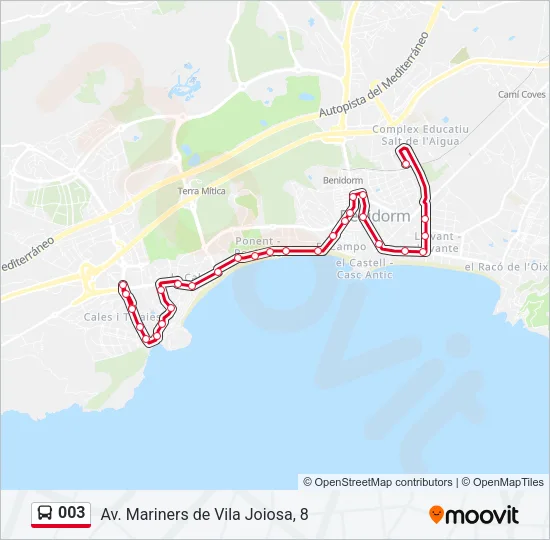 003 Bus Line Map