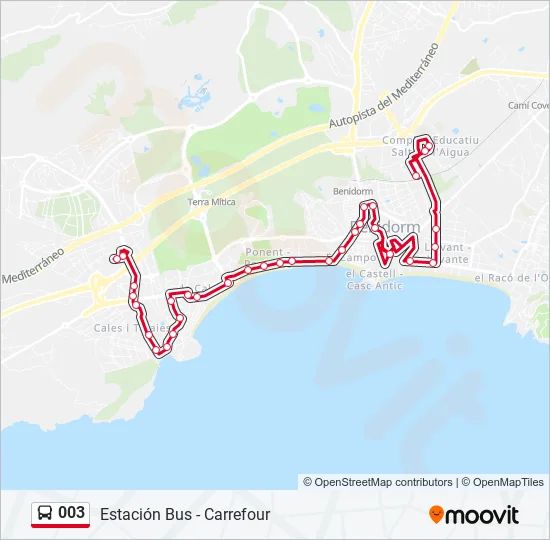003 Bus Line Map