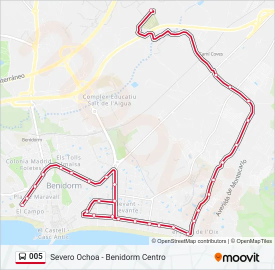 005 Bus Line Map
