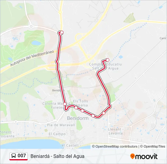 007 Bus Line Map