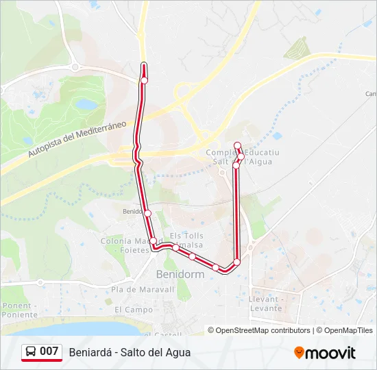 007 Bus Line Map
