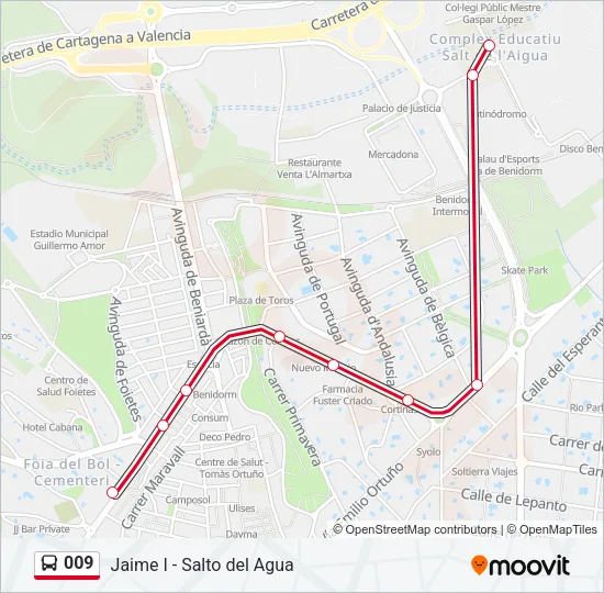 009 Bus Line Map