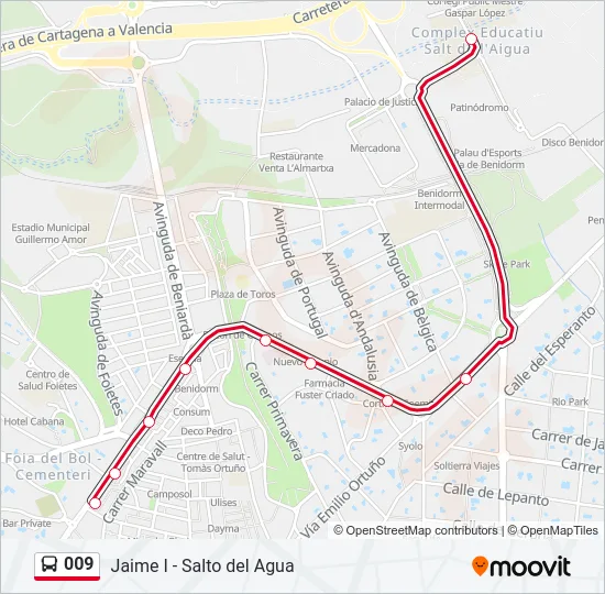009 Bus Line Map