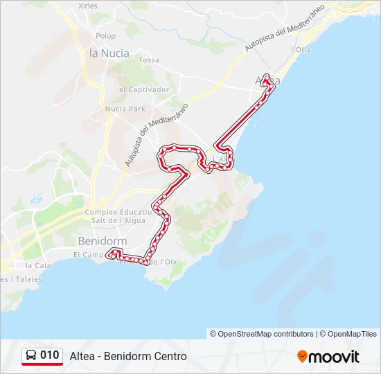 010 Bus Line Map
