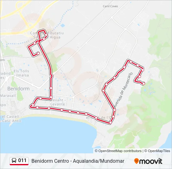 011 Bus Line Map