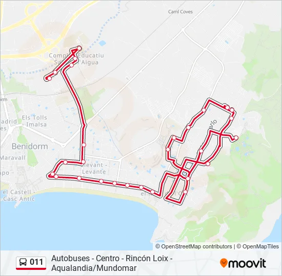 011 Bus Line Map