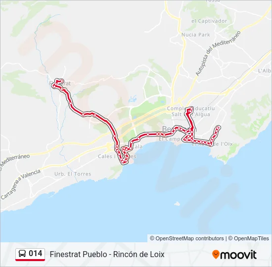 014 Bus Line Map