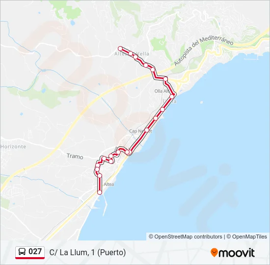 027 Bus Line Map