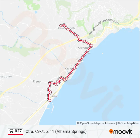 027 Bus Line Map