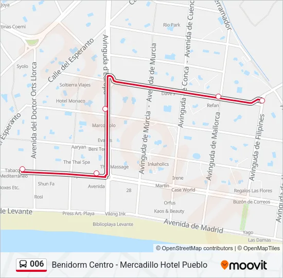 006 Bus Line Map